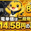 太陽光発電の売電単価が最初の4年は24円、残りの6年は8.3円へ下がる二段階の仕組みを示す図