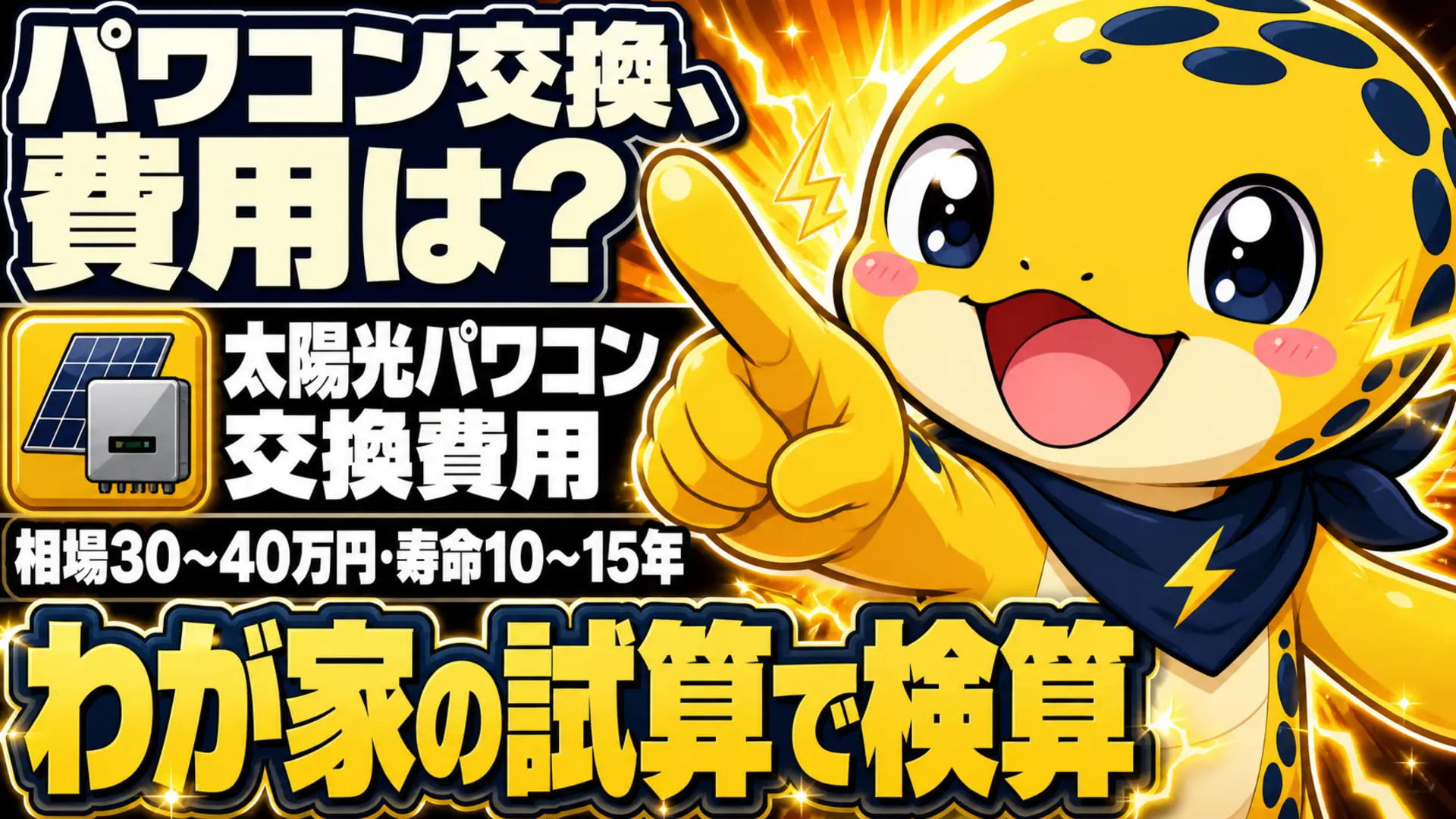 太陽光パワーコンディショナーの交換費用相場と交換時期をまとめた解説イメージ