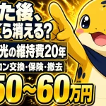 太陽光発電の20年維持費は総額50〜60万円が目安であることを示す図解