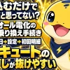 オール電化の電力会社乗り換え手続きを申込・切替日・エコキュート設定変更・初回明細確認の4段階で示す図解