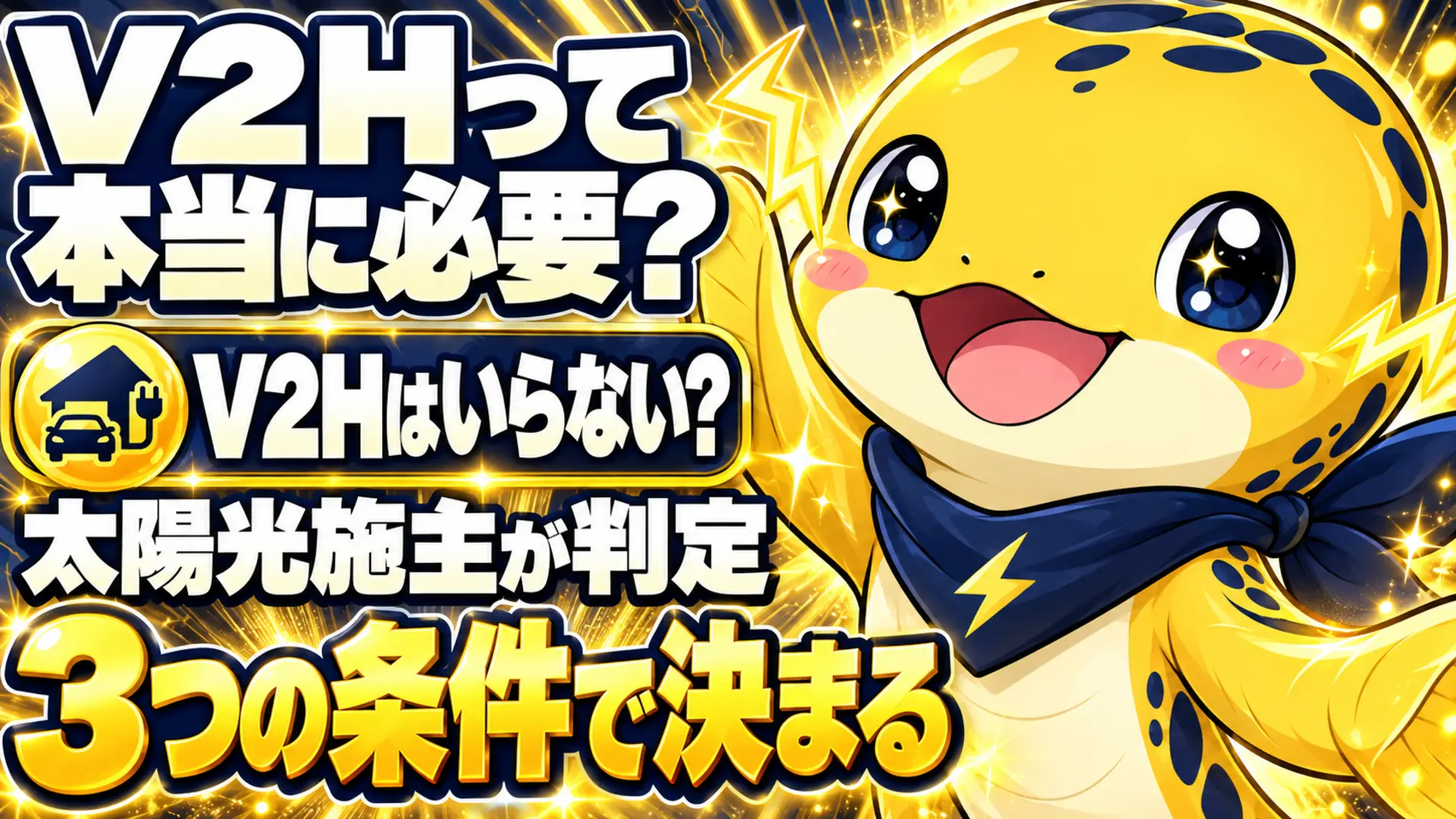V2Hがいらない家と向く家を3つの条件で判定する